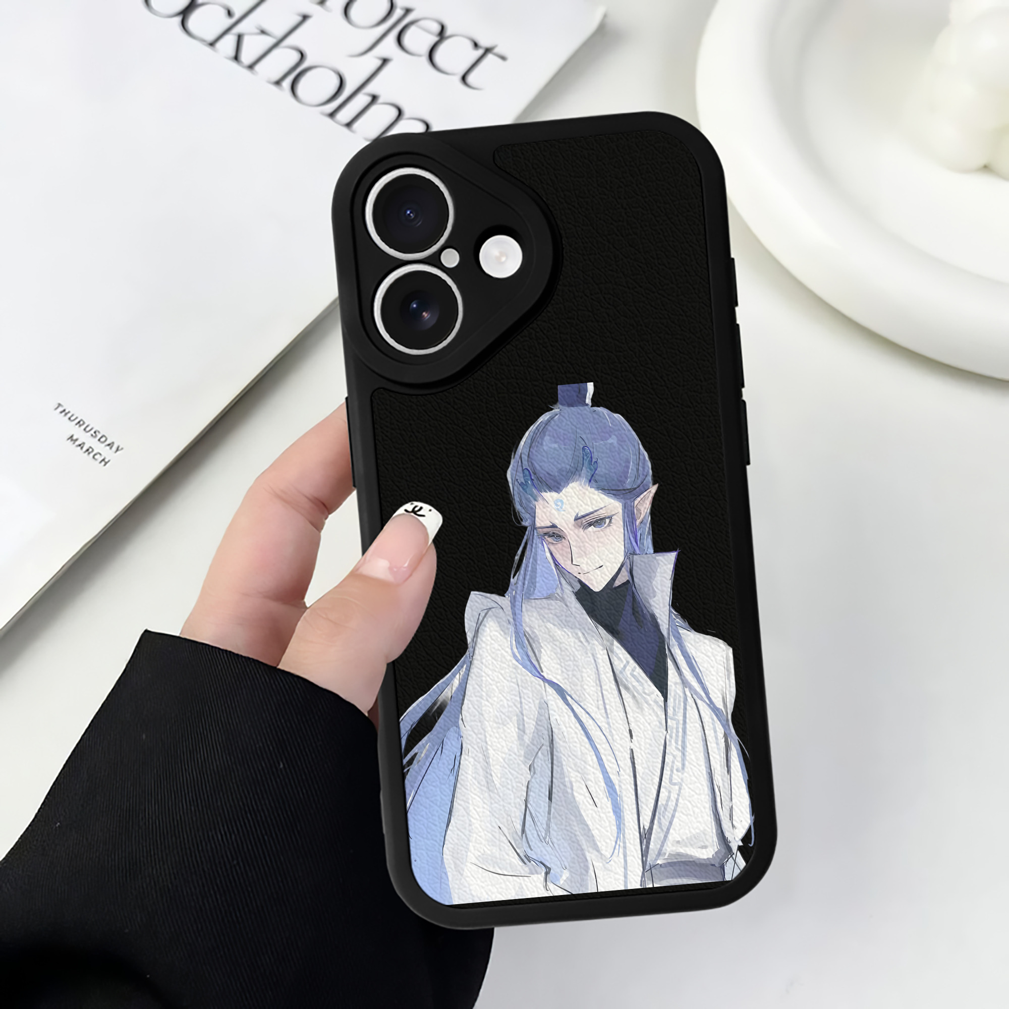 （画像用） Ne Zha 2 ナタ 魔童の大暴れ 【iPhone 16シリーズ対応】シリコンスマホケース（レザー調） 材質：シリコン